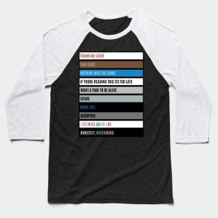 Drake Albums & Mixtapes (2010-2022) Baseball T-Shirt